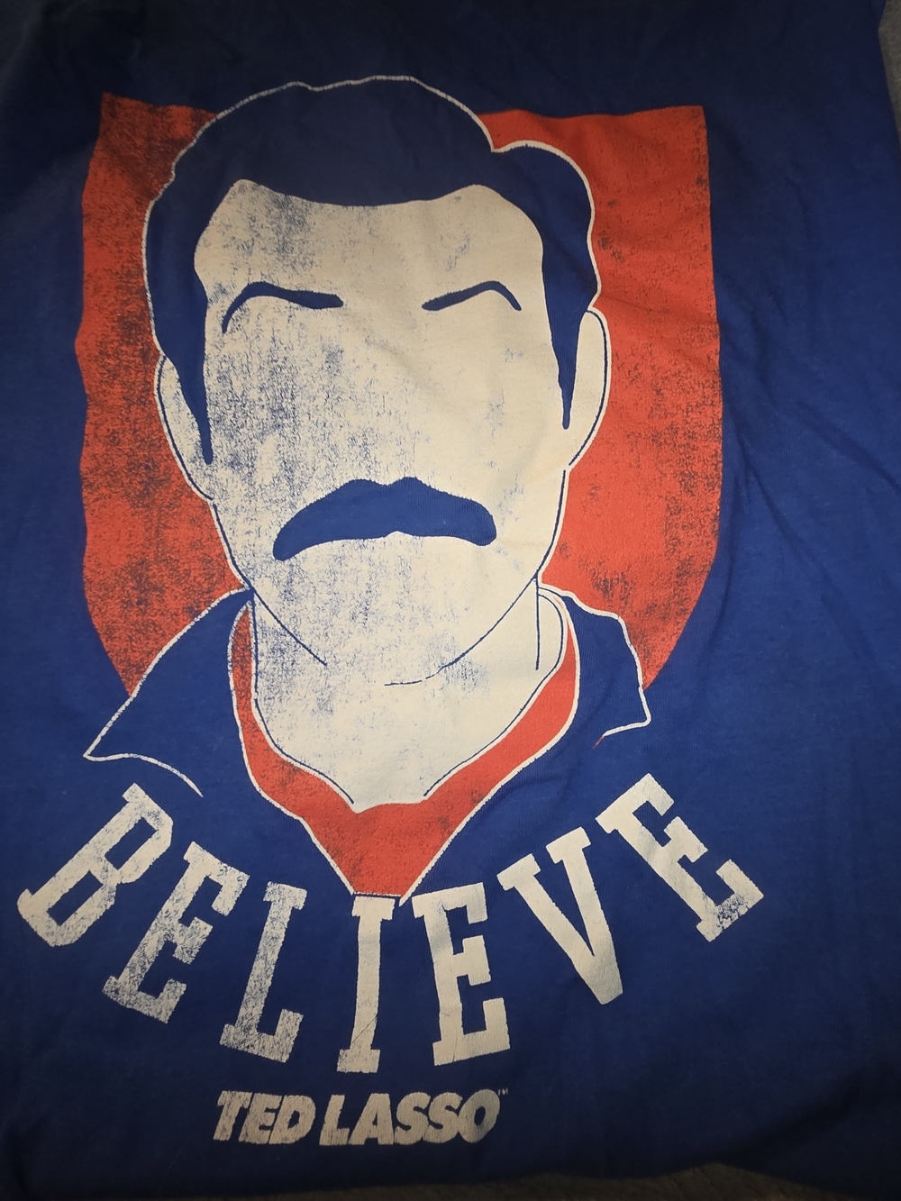 Ripple Junction Ted Lasso 'Believe' Graphic Tee in Blue SIZE Small